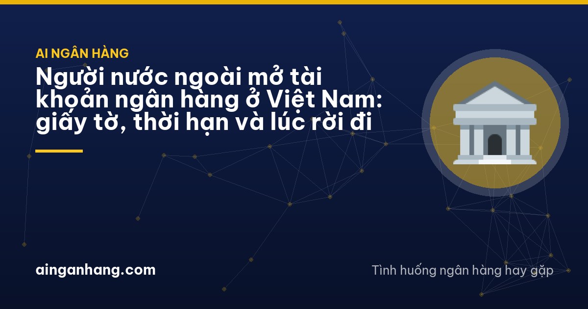 Foreign man and a Vietnamese colleague seen from behind walking into a bright bank lobby in Da Nang, carrying a plain folder, midday light, navy floor tones